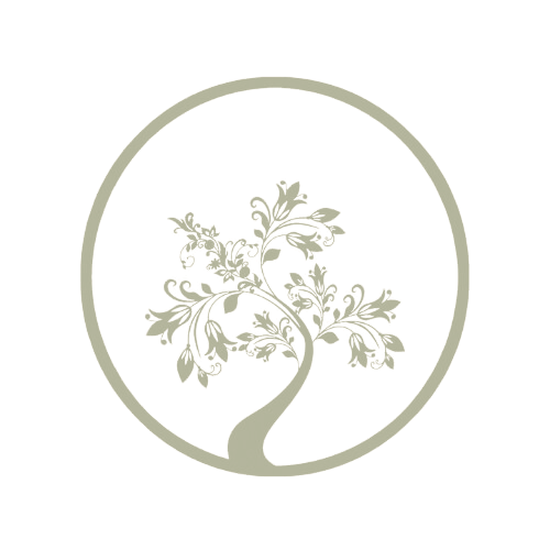 All's Well Teas and Elixirs logo - a light green decorative tree inside a circle.