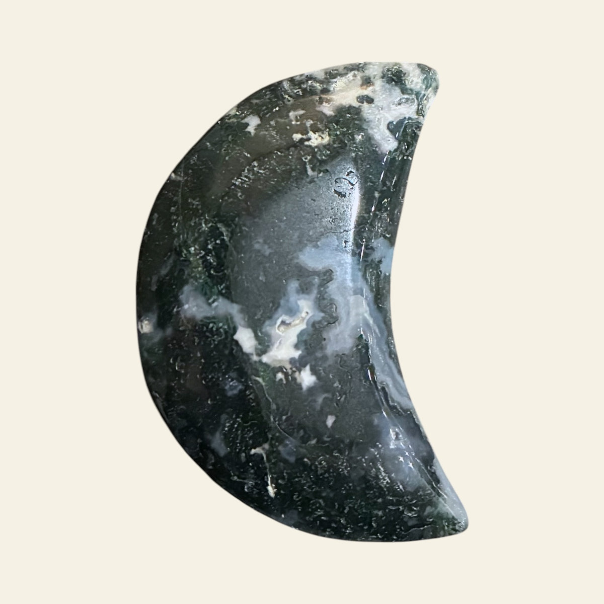 Moss Agate Crystal Moon Ritual Stones - One of a Kind (2" to 2.6")