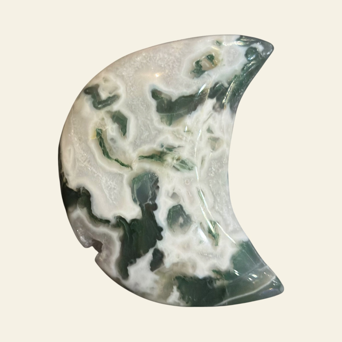 Moss Agate Crystal Moon Ritual Stones - One of a Kind (2" to 2.6")