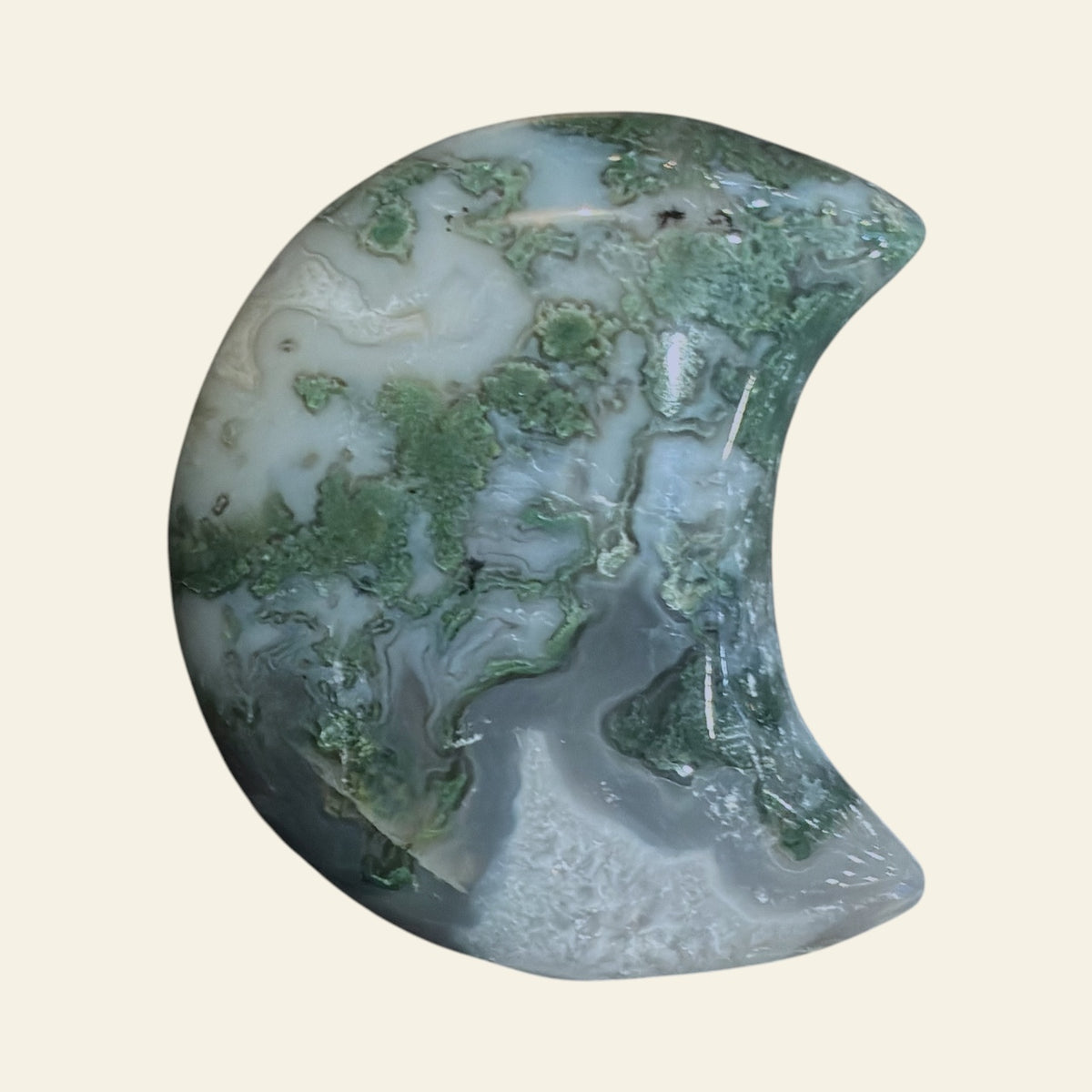Moss Agate Crystal Moon Ritual Stones - One of a Kind (2" to 2.6")